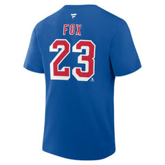Adam Fox New York Rangers Fanatics Authentic Stack Name & Number T-Shirt Sale