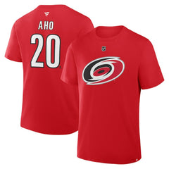 Sebastian Aho Carolina Hurricanes Fanatics Authentic Stack Name & Number T-Shirt Discount