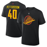 Elias Pettersson Vancouver Canucks Fanatics Authentic Stack Name & Number T-Shirt Discount