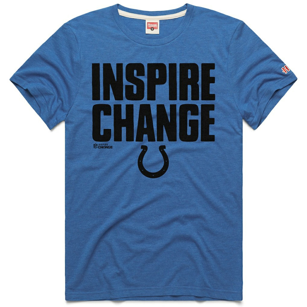 Indianapolis Colts Homage Unisex 2024 Inspire Change Tri-Blend T-Shirt
