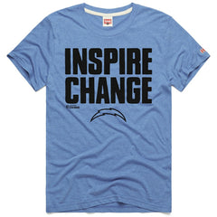 Los Angeles Chargers Homage Unisex 2024 Inspire Change Tri-Blend T-Shirt