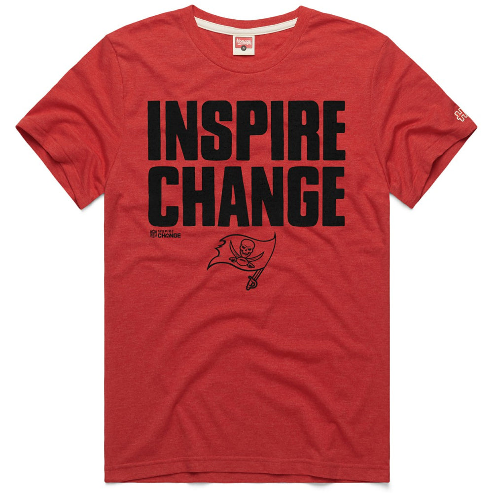 Tampa Bay Buccaneers Homage Unisex 2024 Inspire Change Tri-Blend T-Shirt