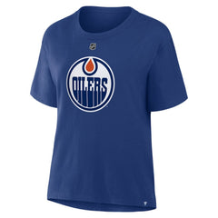 Leon Draisaitl Edmonton Oilers Fanatics Women's Authentic Stack Name & Number T-Shirt Online