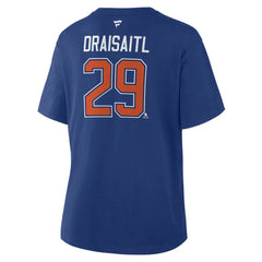 Leon Draisaitl Edmonton Oilers Fanatics Women's Authentic Stack Name & Number T-Shirt Online