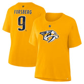 Filip Forsberg Nashville Predators Fanatics Women's Authentic Stack Name & Number T-Shirt Sale