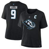 Clayton Keller Utah Mammoth Fanatics Women's Authentic Stack Name & Number T-Shirt Outlet