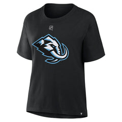 Logan Cooley Utah Mammoth Fanatics Women's Authentic Stack Name & Number T-Shirt For Sale