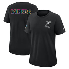 Las Vegas Raiders Nike Women's 2025 NFL Crucial Catch Tri-Blend Dri-FIT T-Shirt