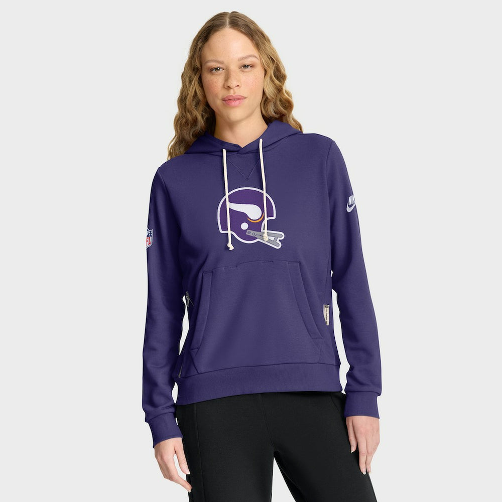 Minnesota Vikings Nike Women's Throwback Sideline Standard Issue Dri-FIT Hoodie
