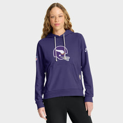 Minnesota Vikings Nike Women's Throwback Sideline Standard Issue Dri-FIT Hoodie