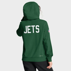 New York Jets Nike Women's Throwback Sideline Standard Issue Dri-FIT Hoodie