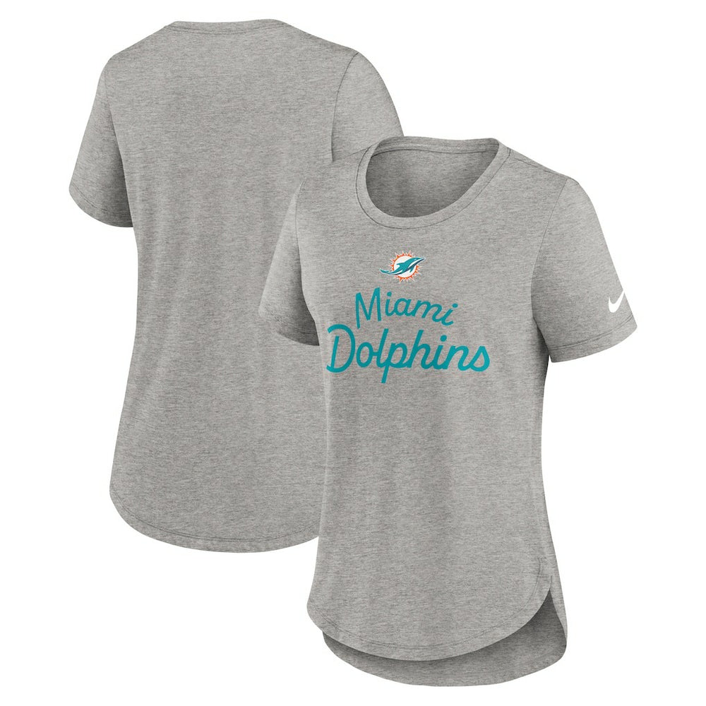 Miami Dolphins Nike Women's Script Tri-Blend T-Shirt