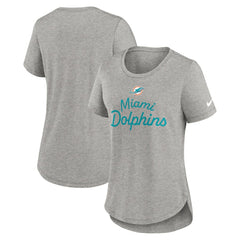 Miami Dolphins Nike Women's Script Tri-Blend T-Shirt
