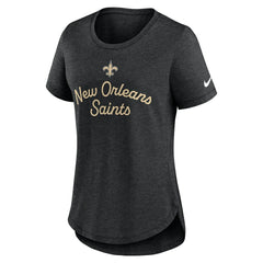 New Orleans Saints Nike Women's Script Tri-Blend T-Shirt