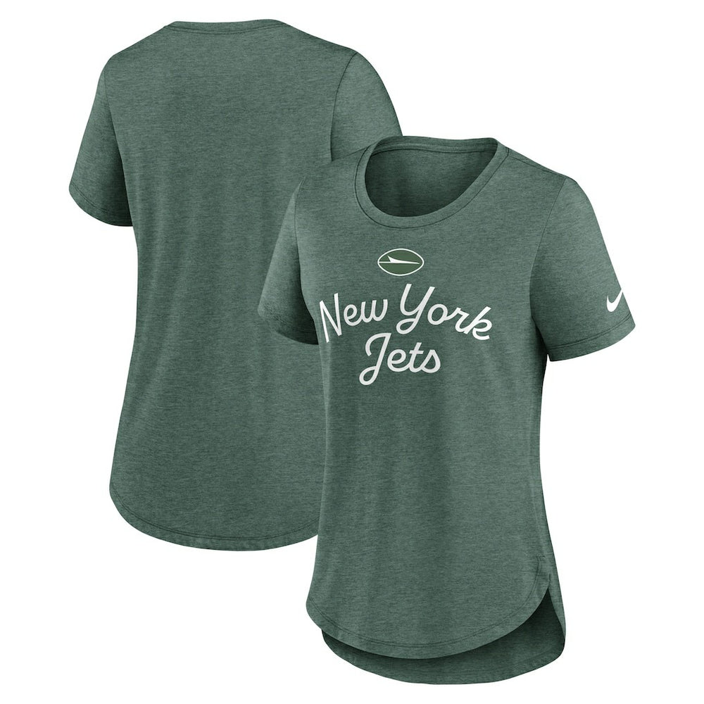 New York Jets Nike Women's Script Tri-Blend T-Shirt
