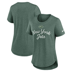 New York Jets Nike Women's Script Tri-Blend T-Shirt