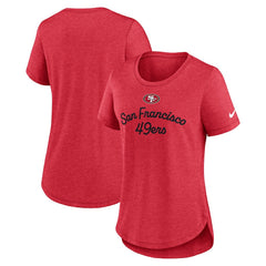 San Francisco 49ers Nike Women's Script Tri-Blend T-Shirt