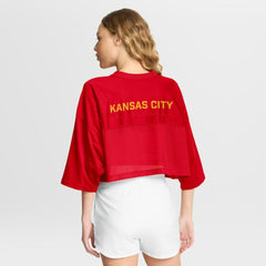 Kansas City Chiefs Nike Women's Primetime Cropped Mesh Dri-FIT Fashion Jersey