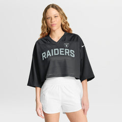 Las Vegas Raiders Nike Women's Primetime Cropped Mesh Dri-FIT Fashion Jersey