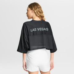 Las Vegas Raiders Nike Women's Primetime Cropped Mesh Dri-FIT Fashion Jersey