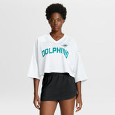 Miami Dolphins Nike Women's Primetime Cropped Mesh Dri-FIT Fashion Jersey