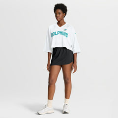 Miami Dolphins Nike Women's Primetime Cropped Mesh Dri-FIT Fashion Jersey