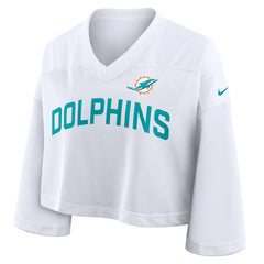 Miami Dolphins Nike Women's Primetime Cropped Mesh Dri-FIT Fashion Jersey