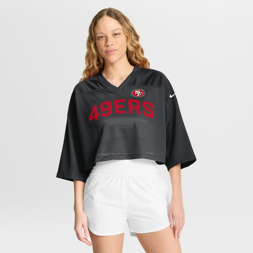 San Francisco 49ers Nike Women's Primetime Cropped Mesh Dri-FIT Fashion Jersey