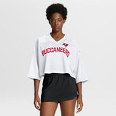 Tampa Bay Buccaneers Women's Primetime Cropped Mesh Dri-FIT Fashion Jersey - White