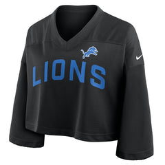 Detroit Lions Nike Women's Primetime Cropped Mesh Dri-FIT Fashion Jersey