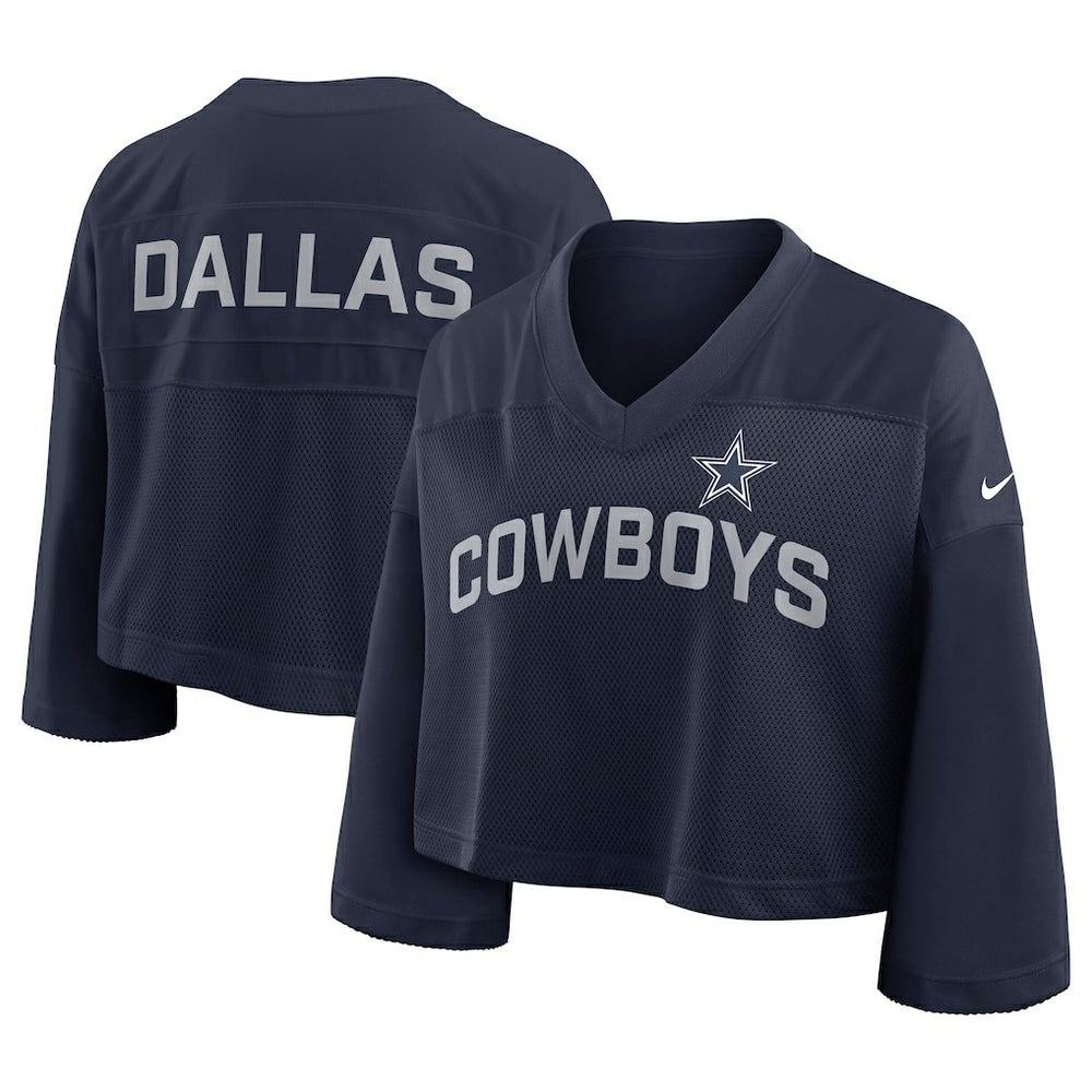 Dallas Cowboys Nike Women's Primetime Cropped Mesh Dri-FIT Fashion Jersey