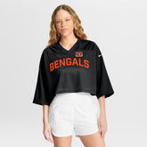 Cincinnati Bengals Nike Women's Primetime Cropped Mesh Dri-FIT Fashion Jersey