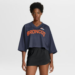 Denver Broncos Nike Women's Primetime Cropped Mesh Dri-FIT Fashion Jersey