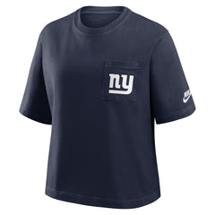 New York Giants Nike Women's Rewind Pocket Boxy T-Shirt