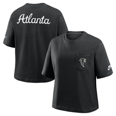 Atlanta Falcons Nike Women's Rewind Pocket Boxy T-Shirt