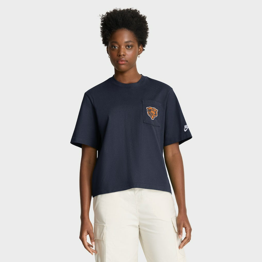 Chicago Bears Nike Women's Rewind Pocket Boxy T-Shirt