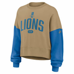 Detroit Lions Nike Women's Oversized Rewind Pullover Sweatshirt