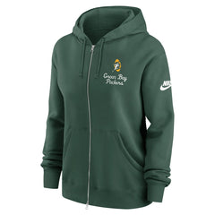 Green Bay Packers Nike Women's Phoenix Rewind Full-Zip Hoodie