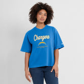 Los Angeles Chargers Nike Women's Essential Script Relaxed Boxy T-Shirt
