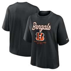Cincinnati Bengals Nike Women's Essential Script Relaxed Boxy T-Shirt
