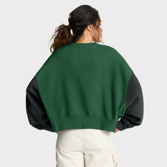 New York Jets Nike Women's Oversized Color-Block Pullover Sweatshirt