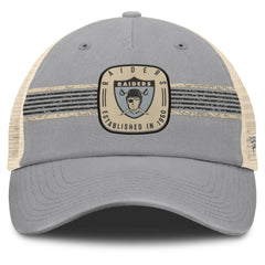 Las Vegas Raiders Fanatics Heritage Bootleg Trucker Adjustable Hat