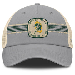 Green Bay Packers Fanatics Heritage Bootleg Trucker Adjustable Hat