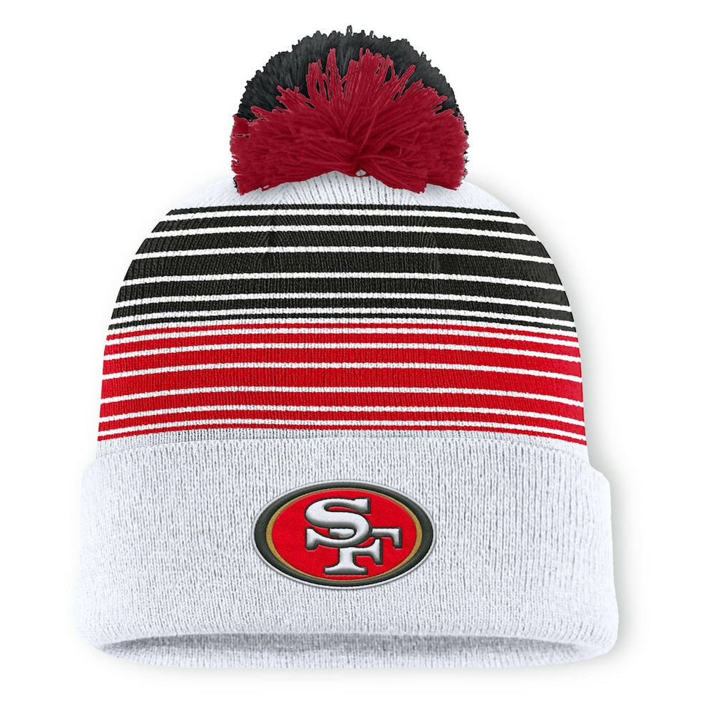 San Francisco 49ers Fanatics Ghost Cuffed Knit Hat with Pom