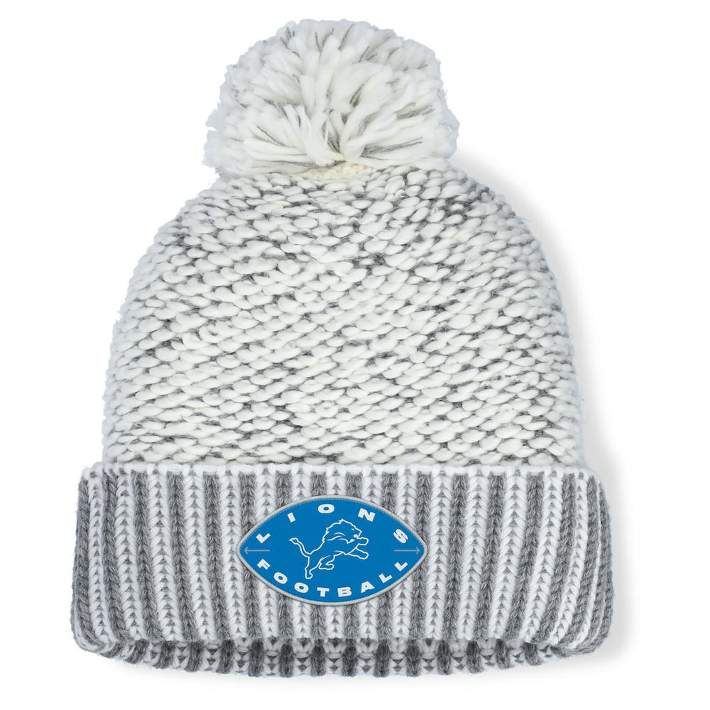 Detroit Lions Fanatics Women's Pro Set Cuffed Knit Hat with Pom