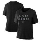 Dallas Cowboys Fanatics Women's Blackout Kneel Down Legacy T-Shirt