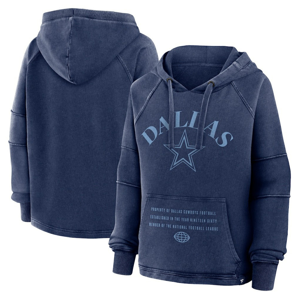 Dallas Cowboys Fanatics Women's Oversized Raglan Gridiron Hoodie