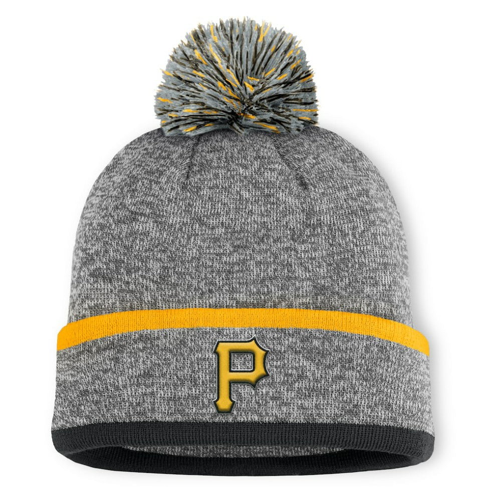 Pittsburgh Pirates Fanatics Backstop Cuffed Knit Hat with Pom | MLB For sale