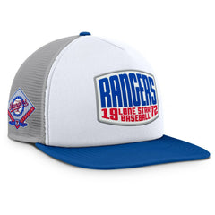 Texas Rangers Fanatics Cranked Foam Front Patch Trucker Adjustable Hat | MLB Near me