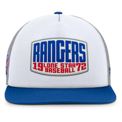 Texas Rangers Fanatics Cranked Foam Front Patch Trucker Adjustable Hat | MLB Near me
